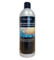 Eine Flasche CASA NOVA Bodenreiniger für elastische Bodenbeläge